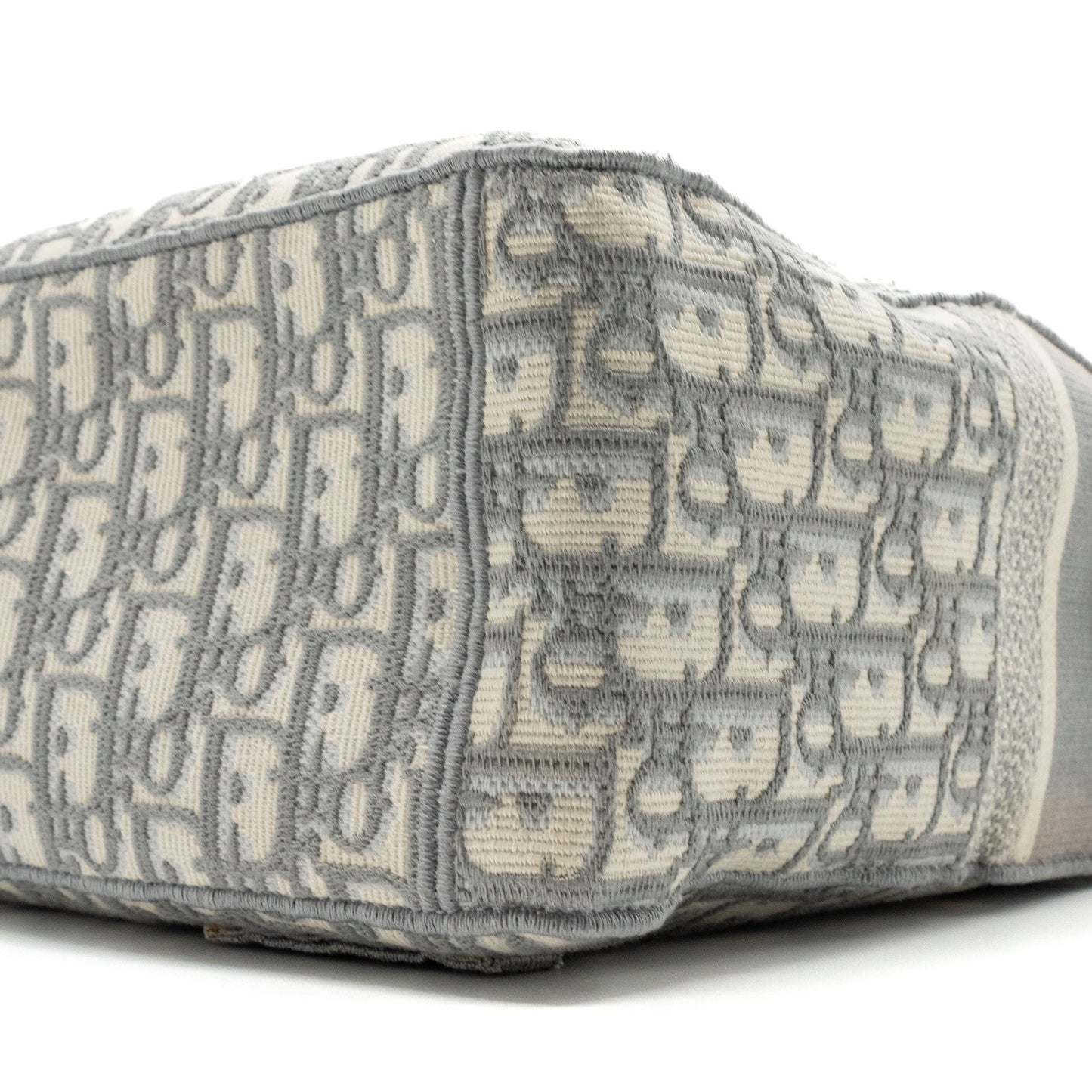 Dior Diorcamp Messenger Bag Oblique Embroidery Light Grey SHW
