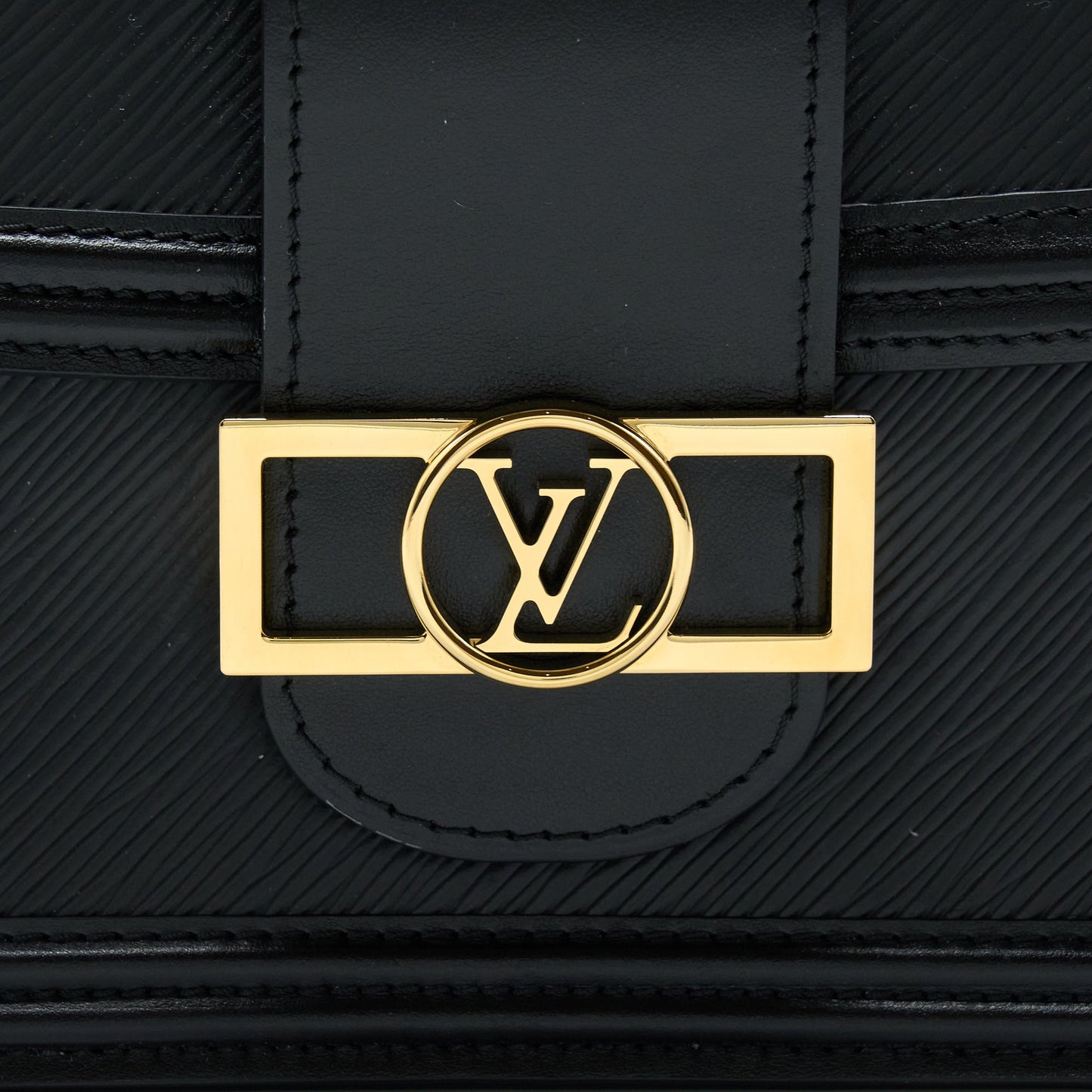 Louis Vuitton Dauphine MM Epi Black GHW