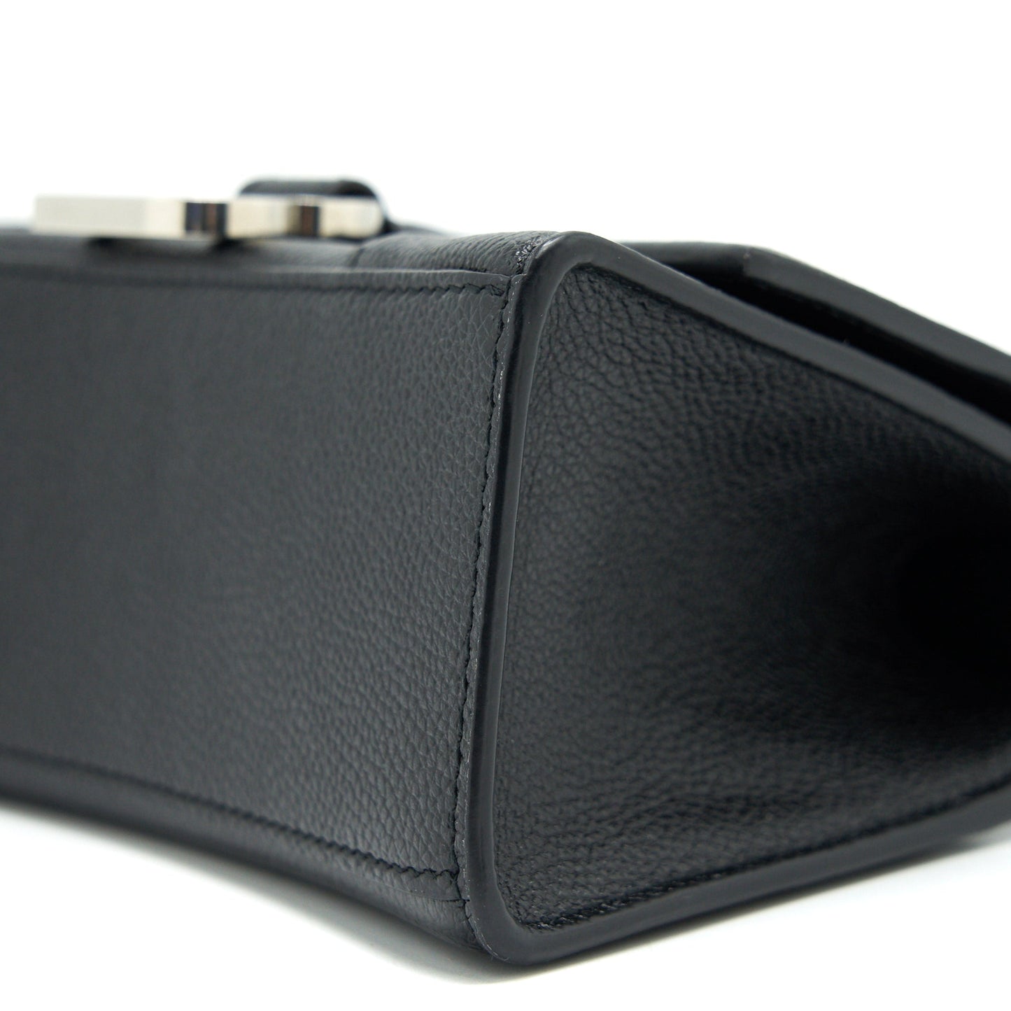 Balenciaga Hourglass AS Grained Calfskin Black SHW