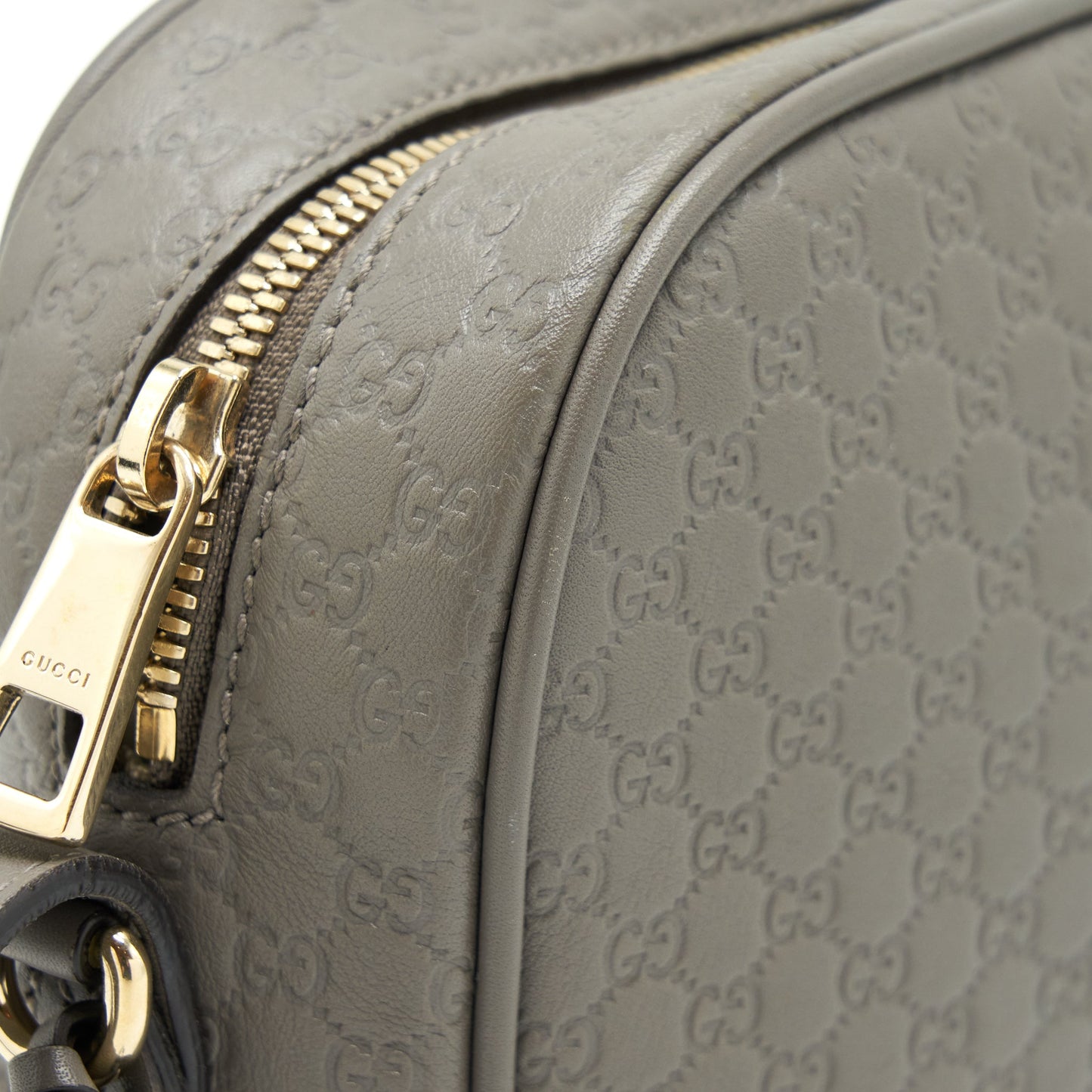 Gucci Guccissima Crossbody Bag Grey LGHW