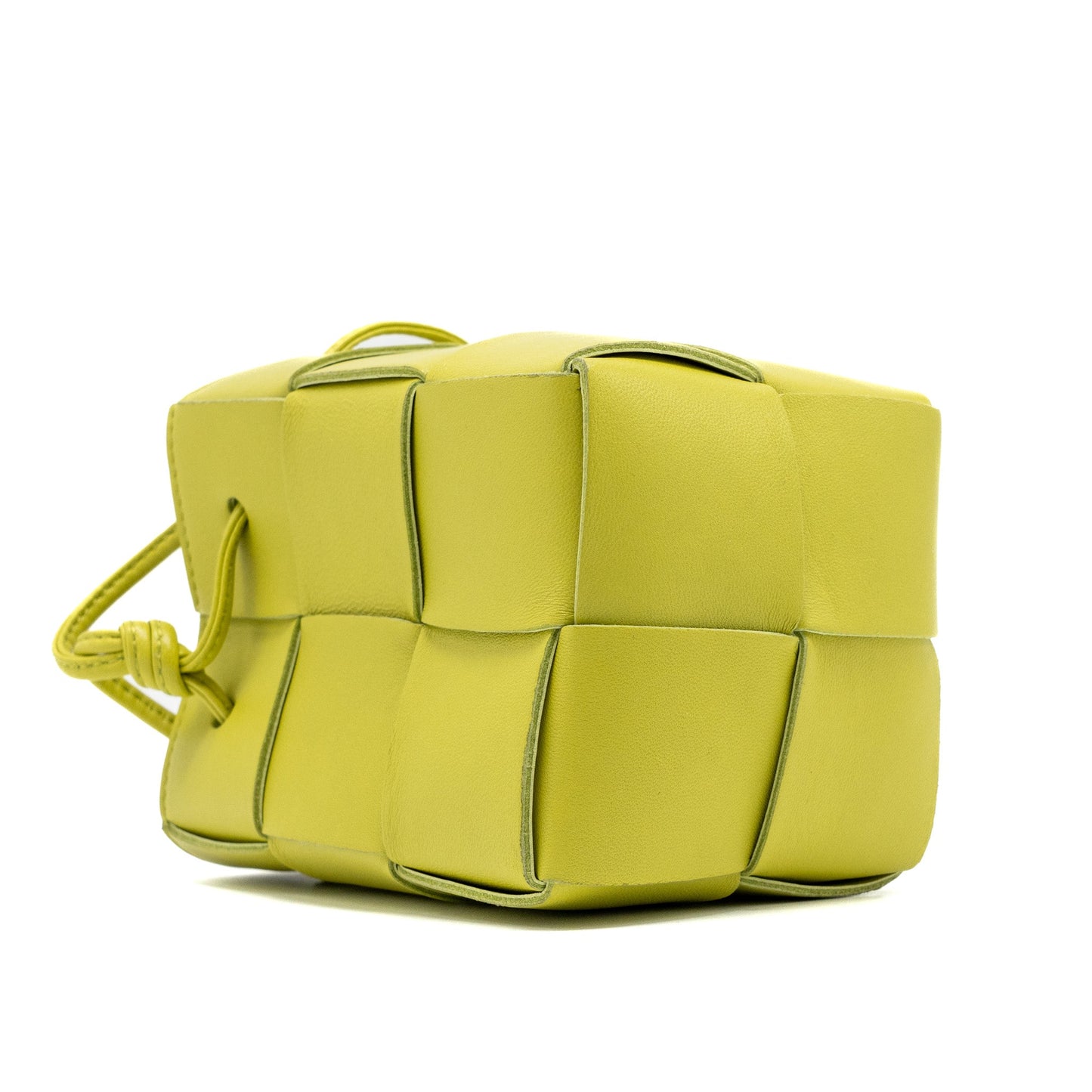 Bottega Veneta Mini Cassette Bucket Bag Lambskin Yellow