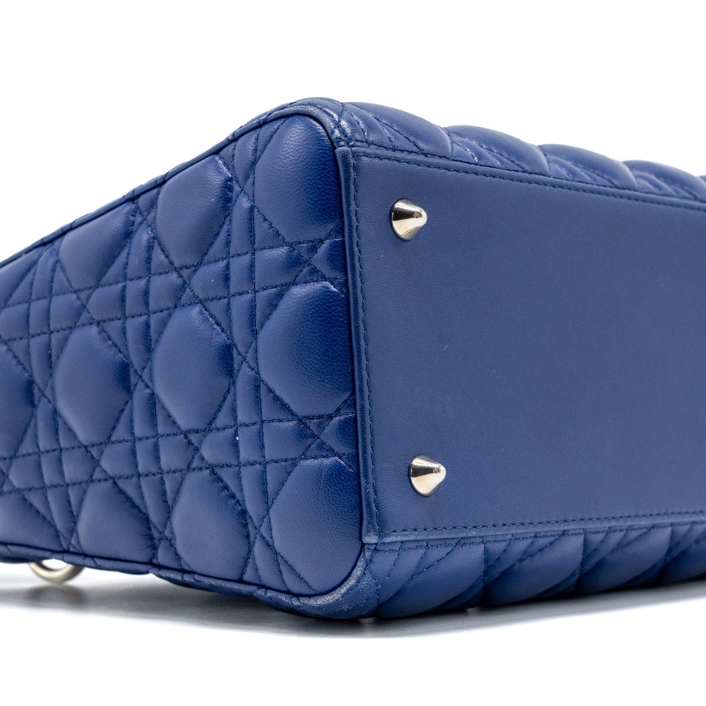 DIOR Medium Lady Dior Lambskin Blue SHW