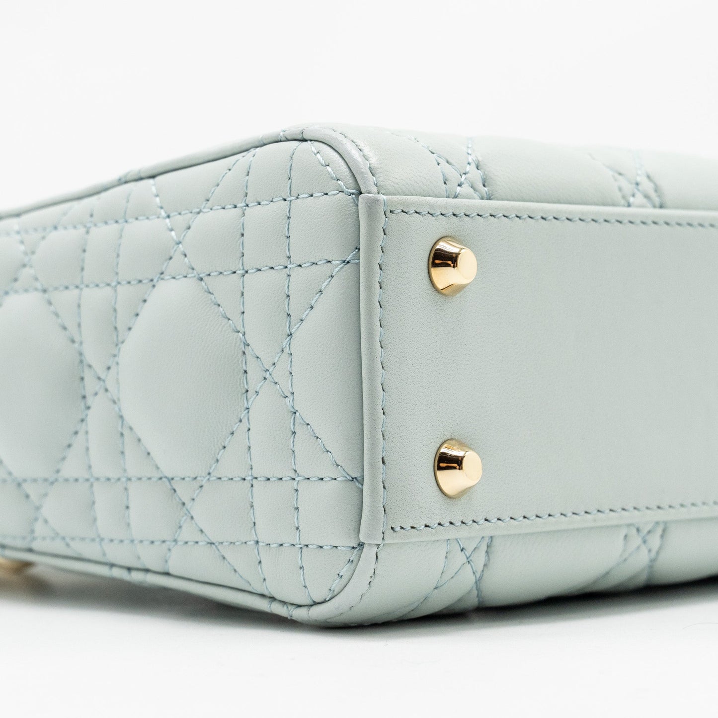 Dior Mini Lady Dior Lambskin Light Blue LGHW