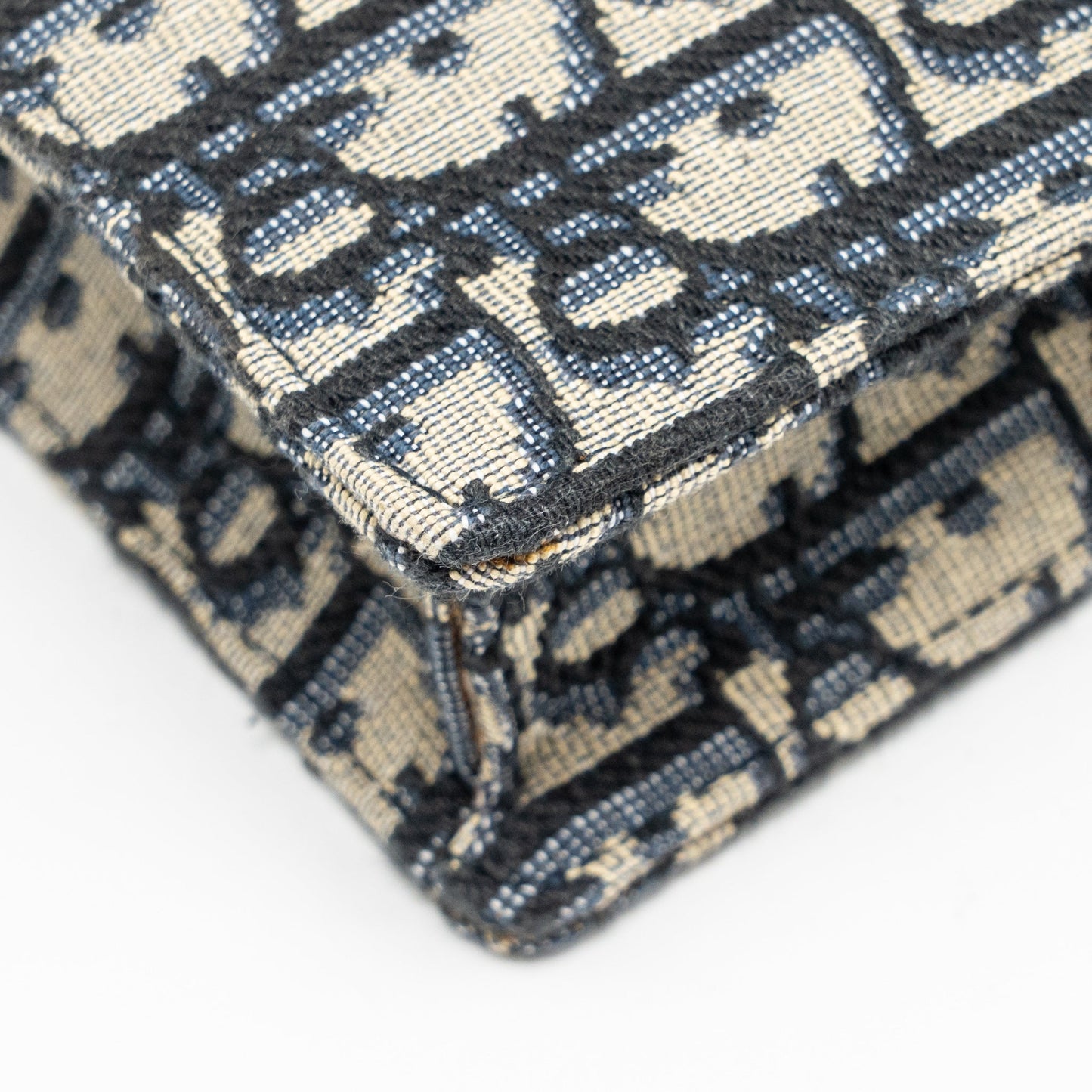 DIOR Saddle Pouch Dior Oblique Canvas Blue GHW