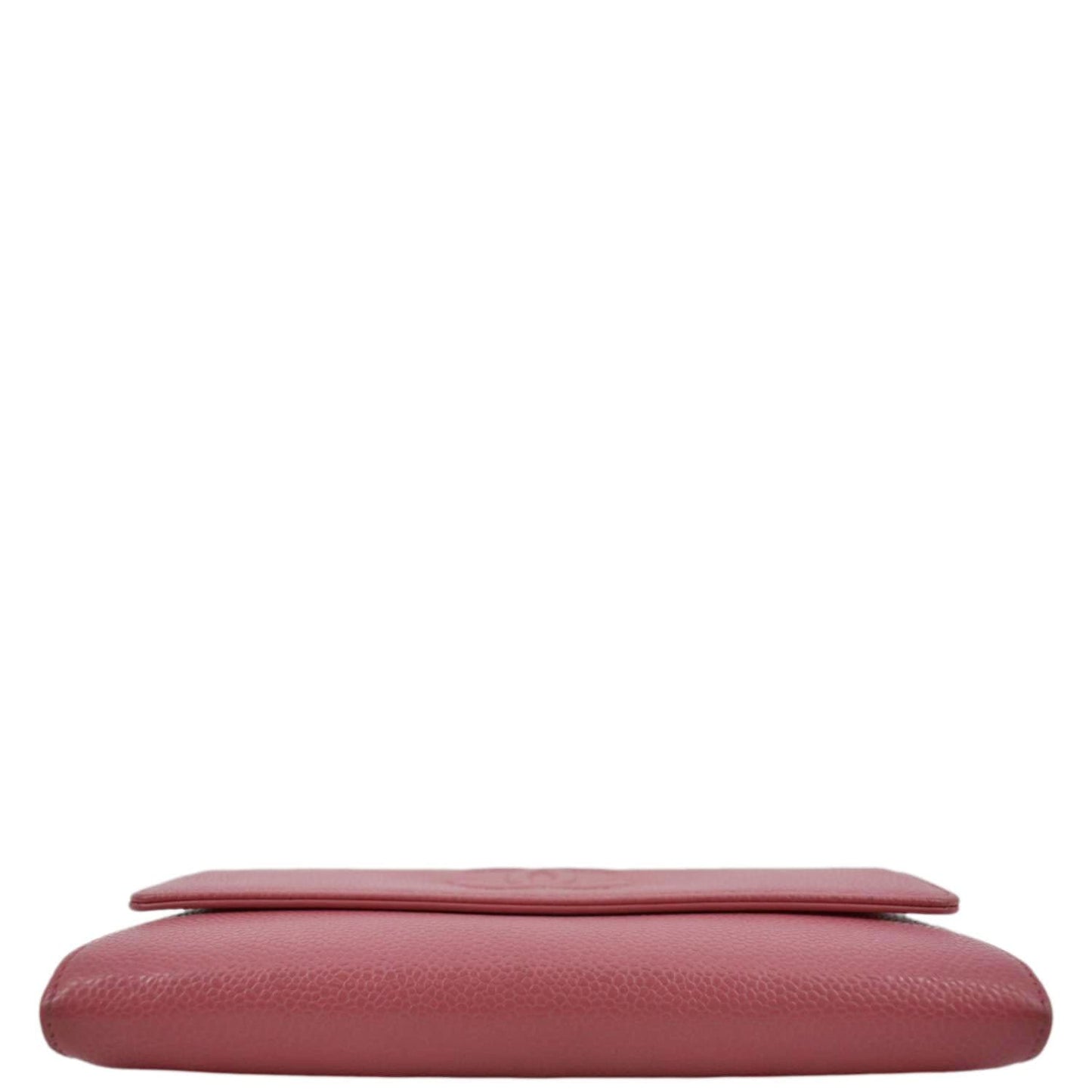 CHANEL Timeless CC Flap Caviar Leather Wallet Pink