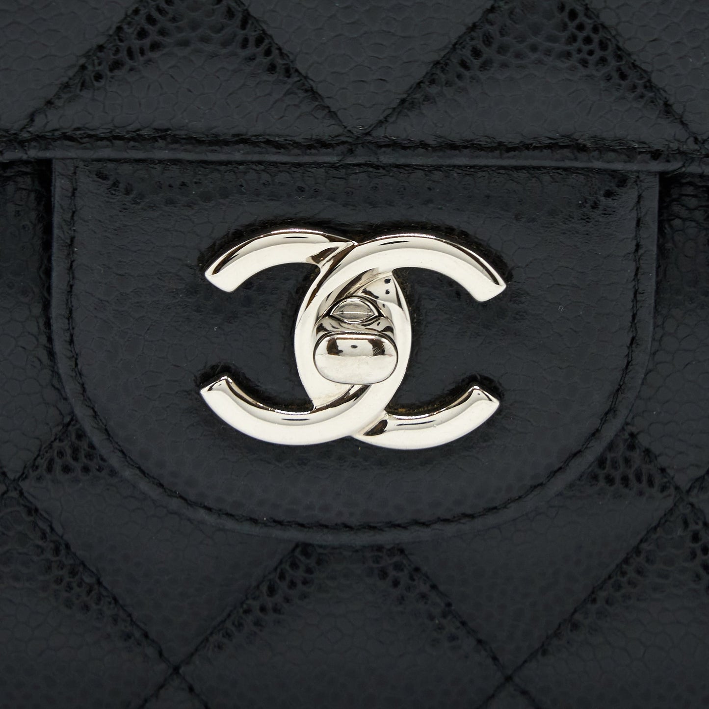 Chanel Classic Jumbo Double Flap Bag Caviar Black SHW