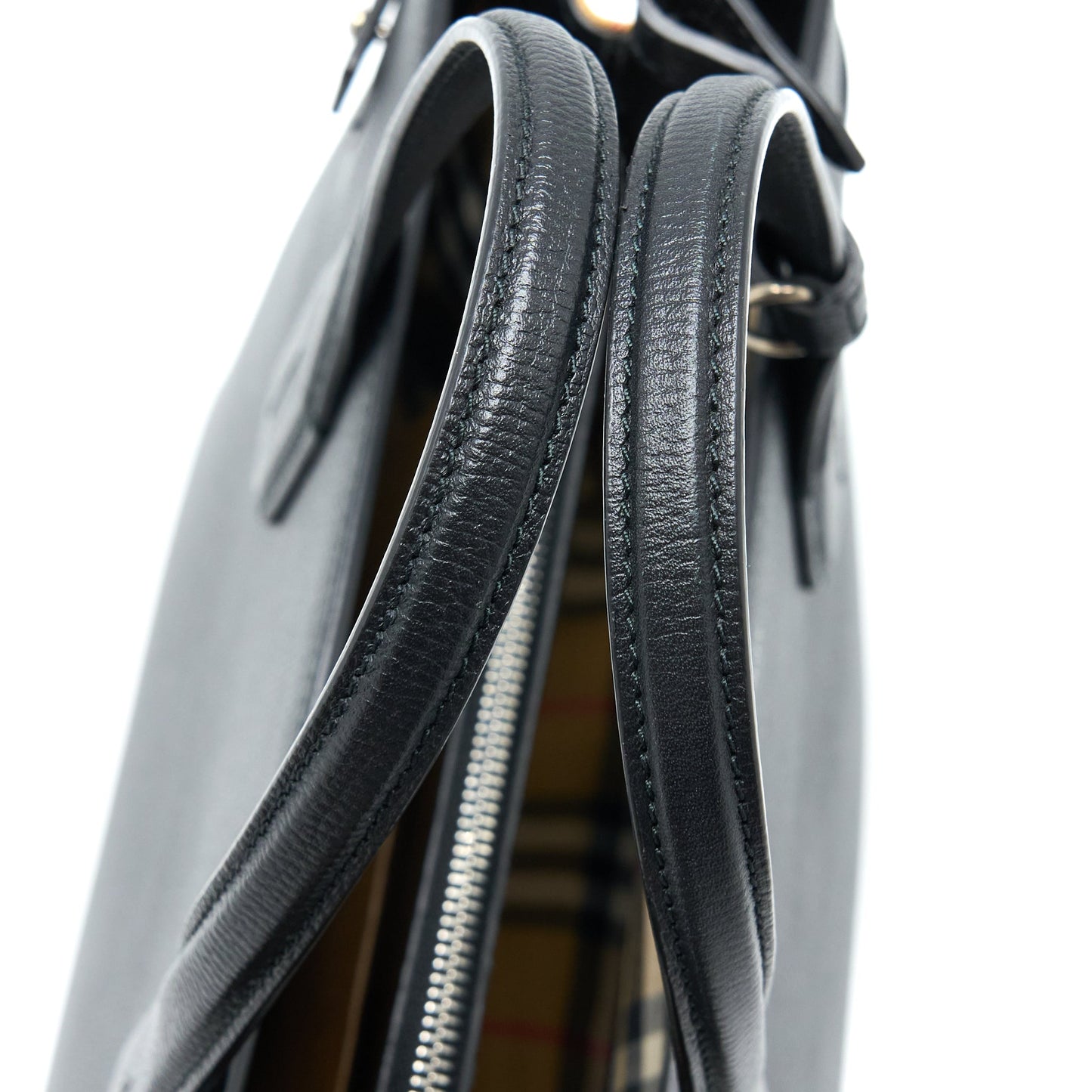 Burberry The Medium Banner Bag Calfskin Black/Multicolour SHW