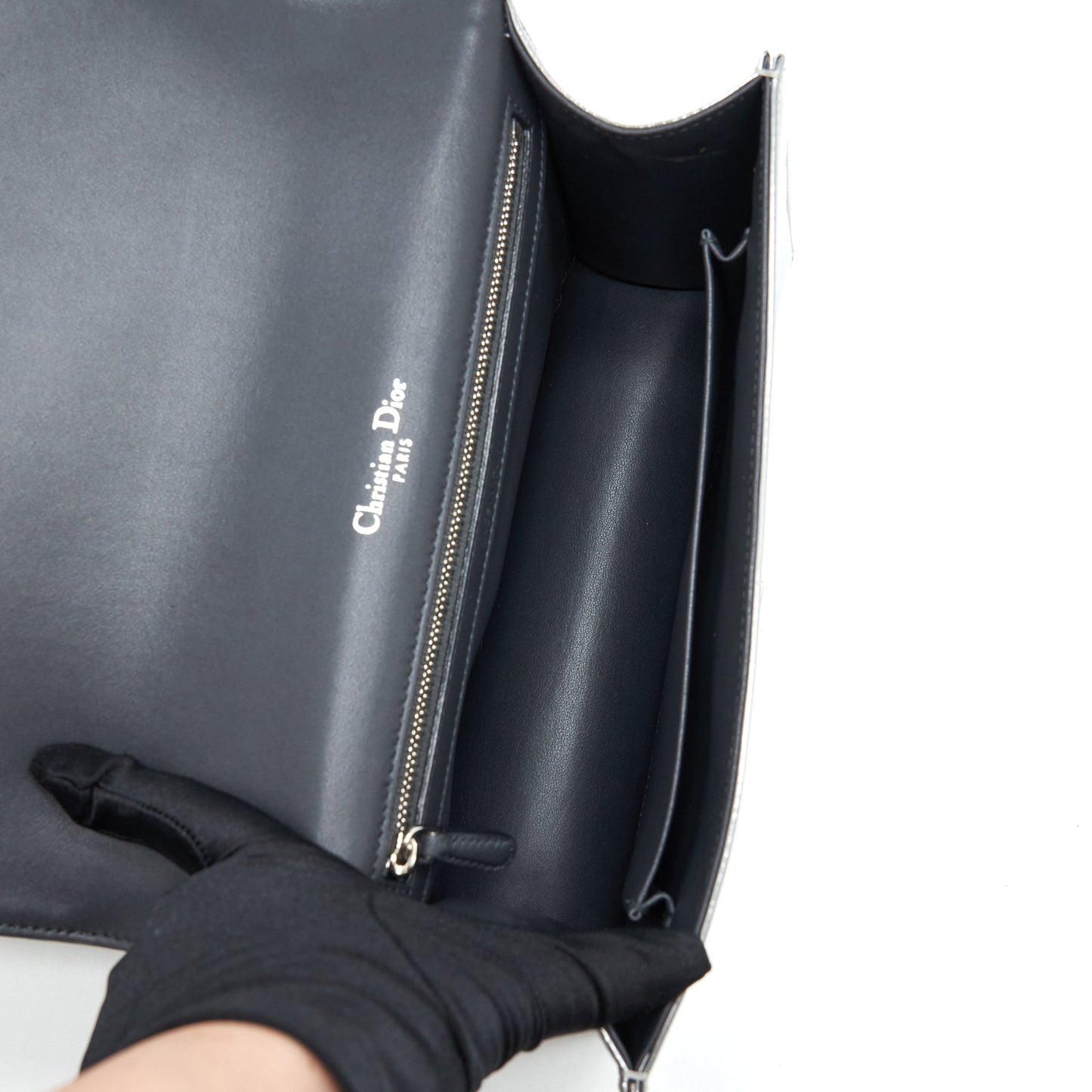 Dior Medium Diorama Metallic Sliver SHW