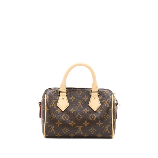 Louis Vuitton Speedy Bandouliere 20 Monogram Canvas With Fuchsia Strap