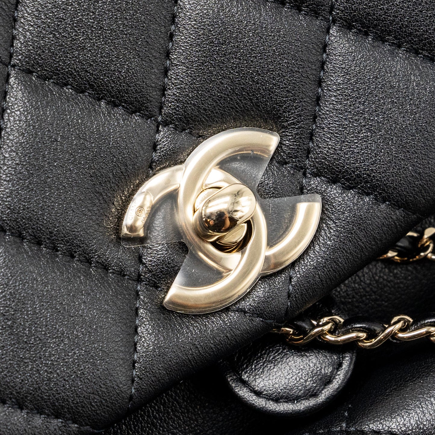 Chanel 24P Mini Duma Backpack Calfskin Black LGHW (Microchip)