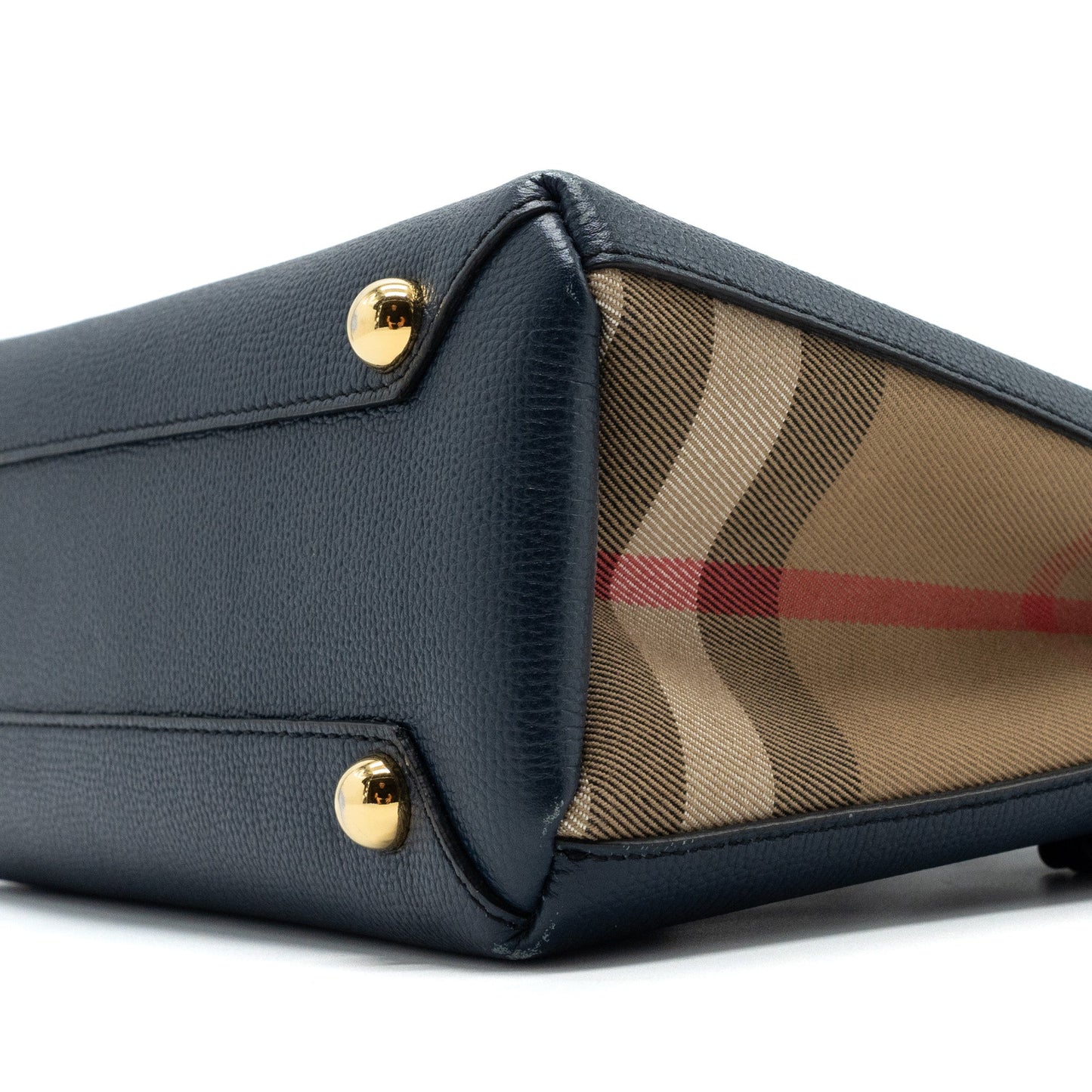 Burberry House Check Banner Tote bag calfskin navy/multicoloured GHW