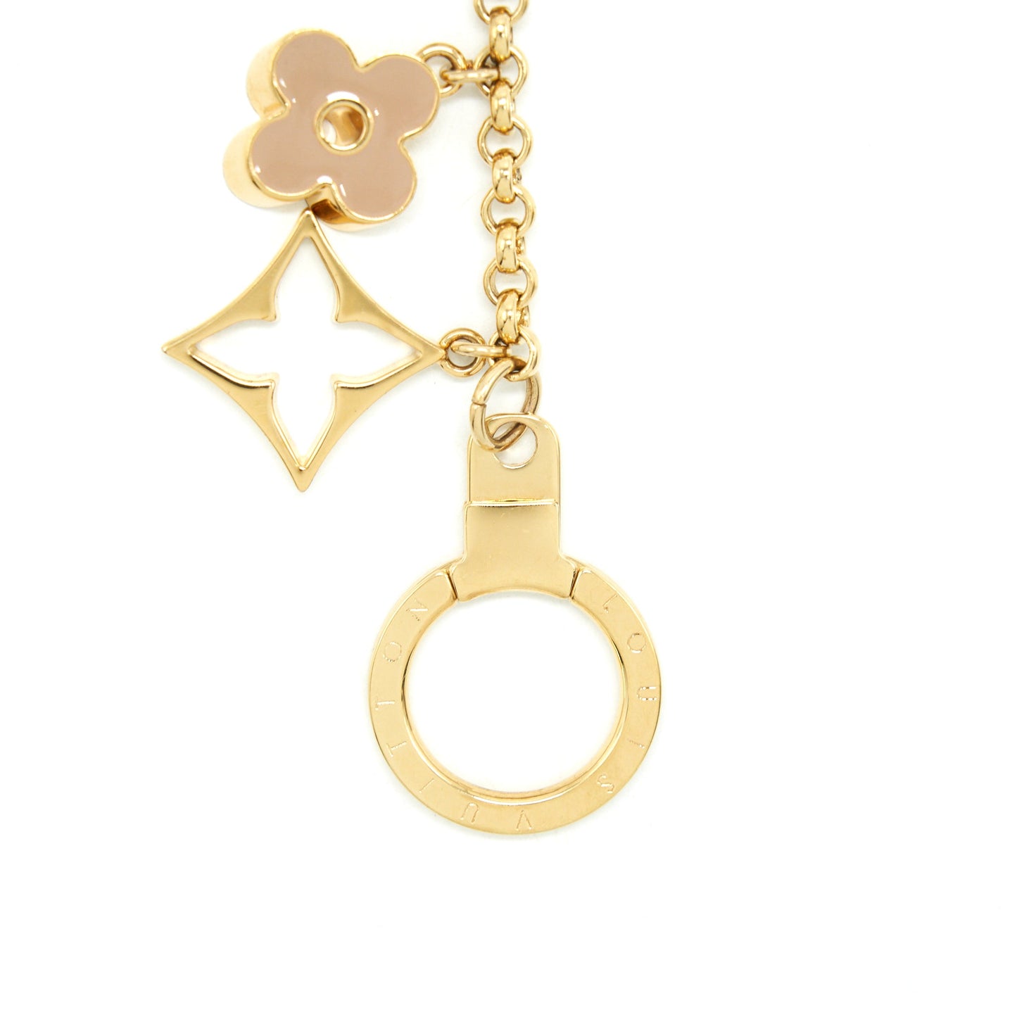 Louis Vuitton Bag Charm Light Gold Tone