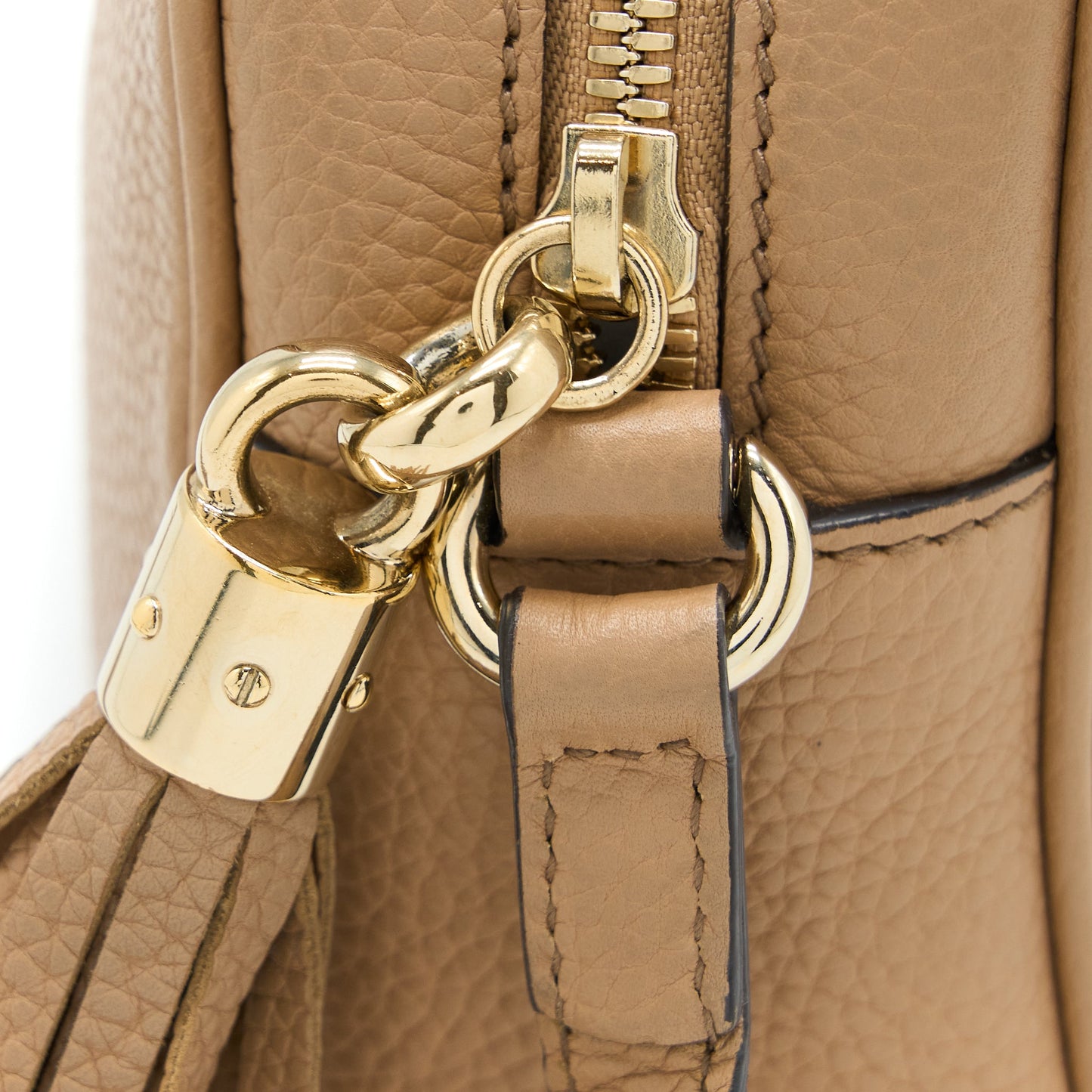 Gucci Soho Disco Bag Calfksin Dark Beige GHW