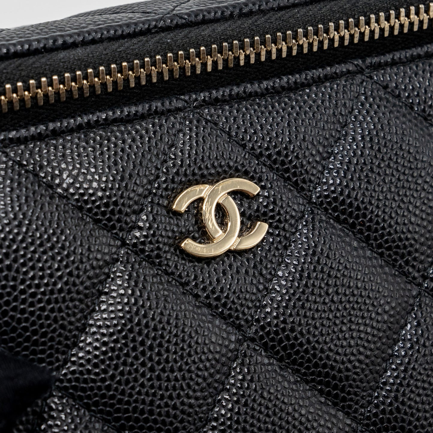 Chanel Long Vanity Case Caviar Black LGHW