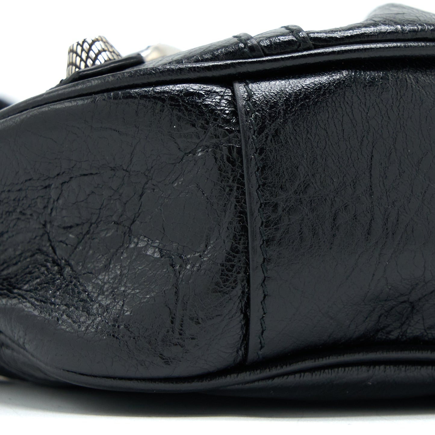 Balenciaga Le Cagole XS Shoulder Bag Arena Lambskin Black SHW