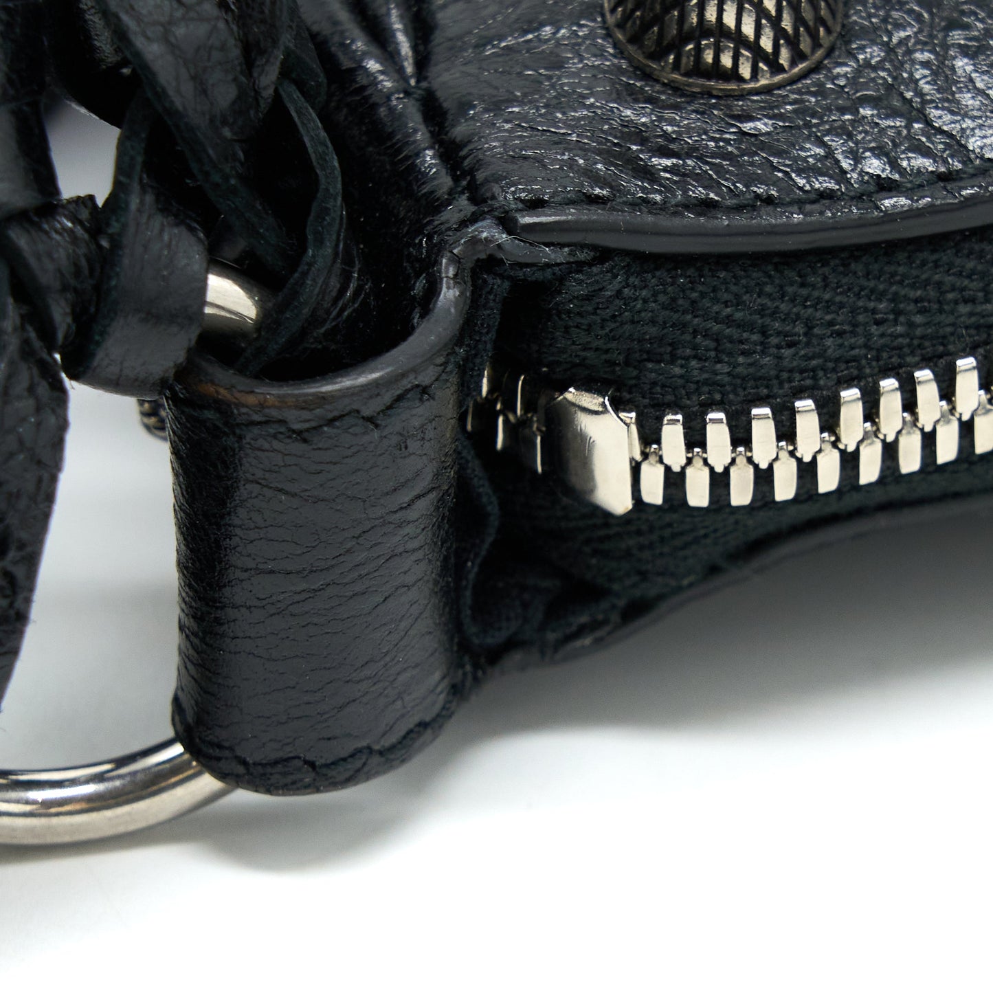 Balenciaga Le Cagole XS Shoulder Bag Arena Lambskin Black SHW