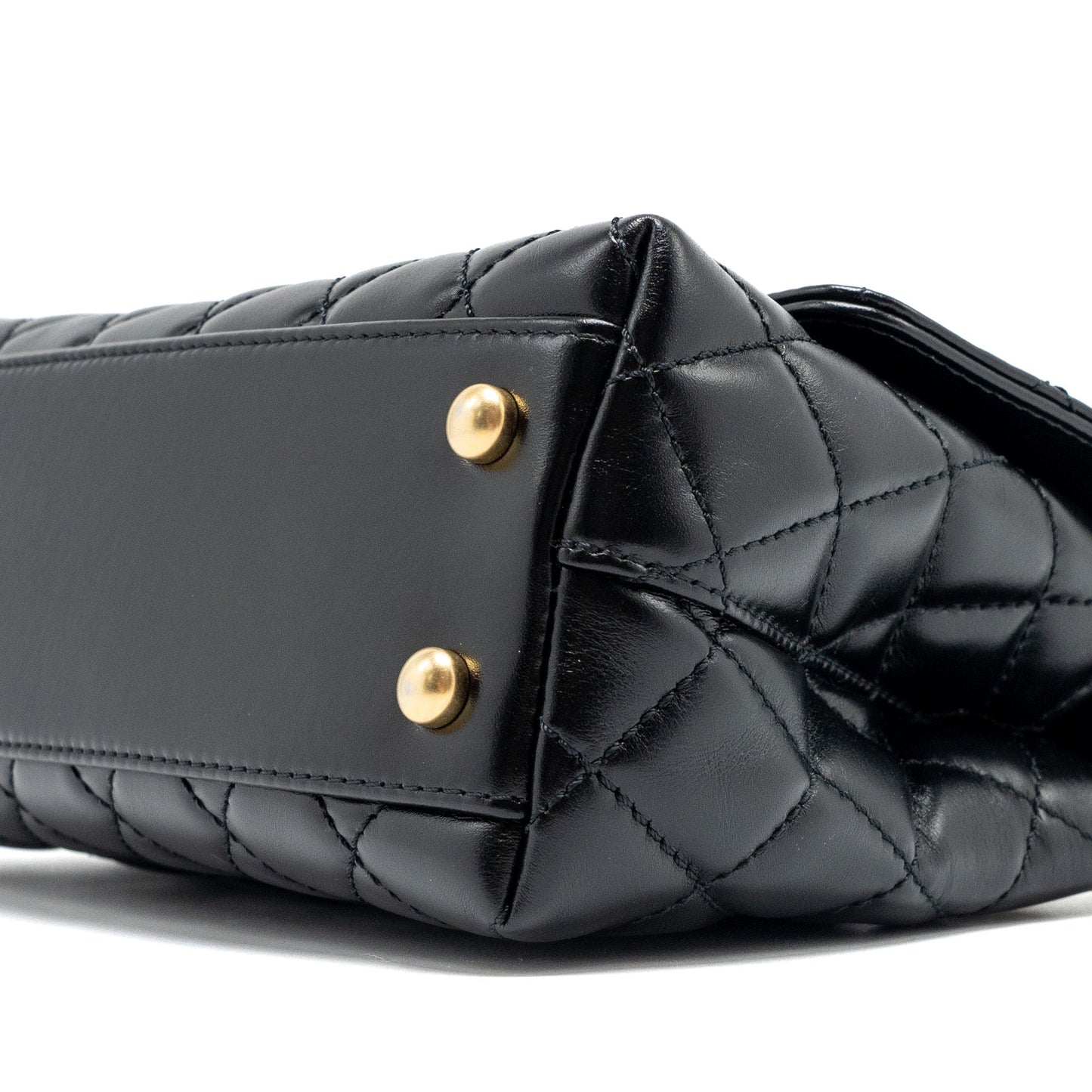 Chanel Small Coco Handle Limited Edition Smooth Calfskin Black GHW(Microchip)