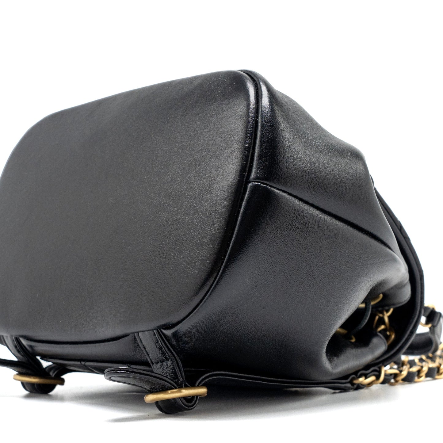 CHANEL 23K Mini Backpack Lambskin Black GHW (Microchip)