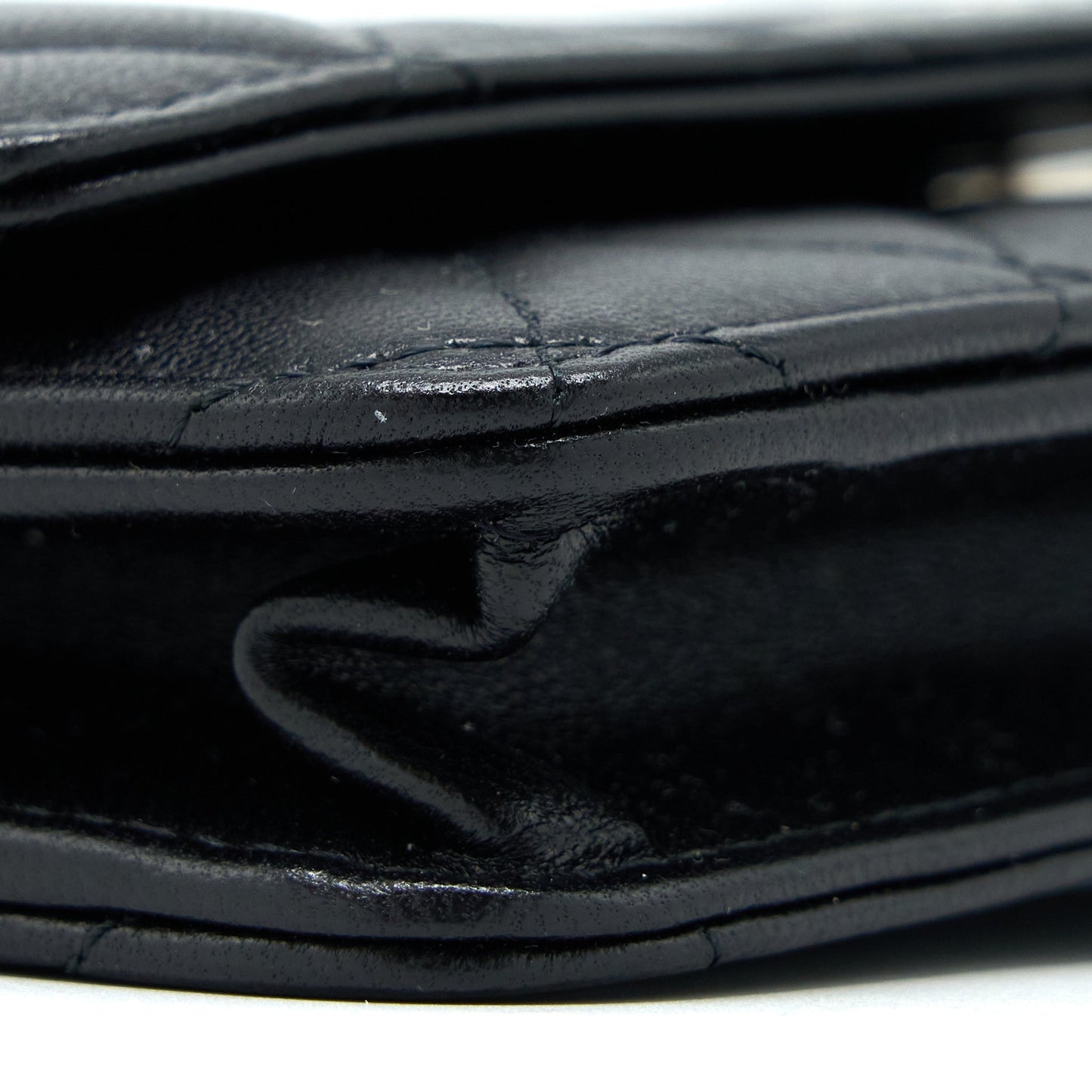 Chanel Classic Wallet on Chain Lambskin Black SHW (Microchip)
