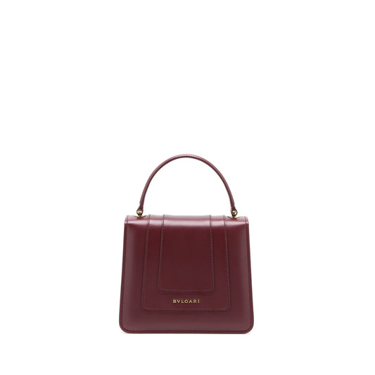 Bvlgari Serpenti Forever Top Handle Bag Calfskin Red