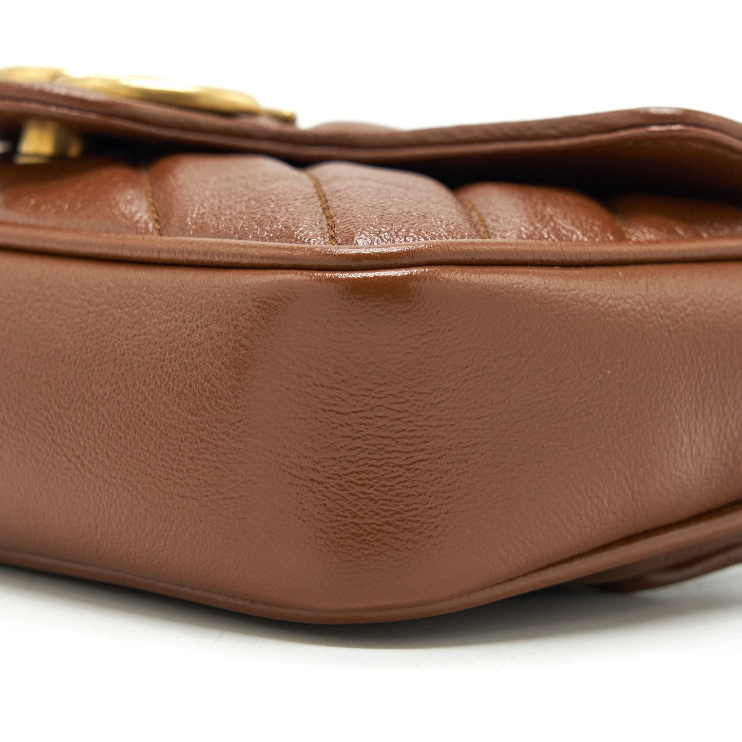 Gucci GG Marmont Matelasse Super Mini Bag Brown GHW