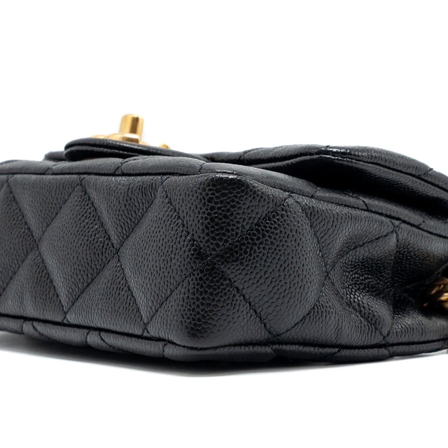 Chanel 23P Mini Coco Love Flap Bag Caviar Black GHW (Microchip)
