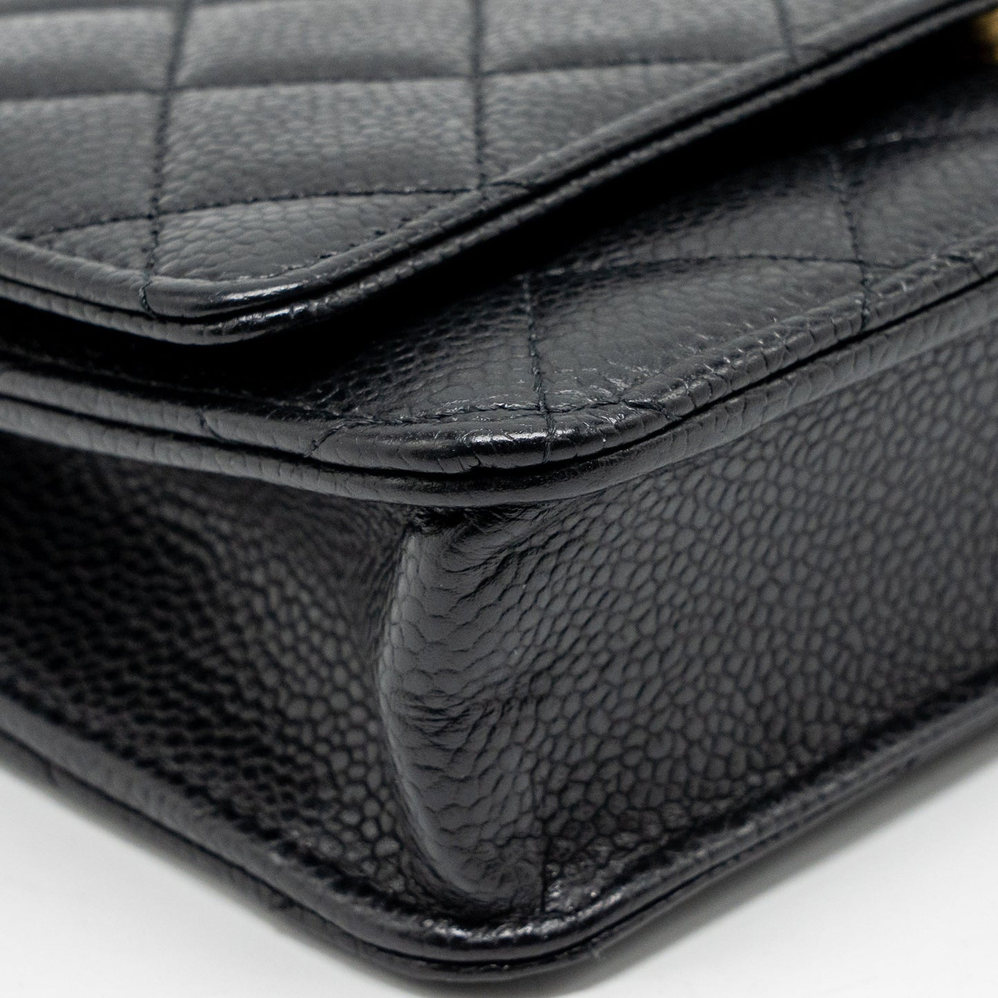 Chanel Classic Wallet On Chain Caviar Black GHW (microchip)