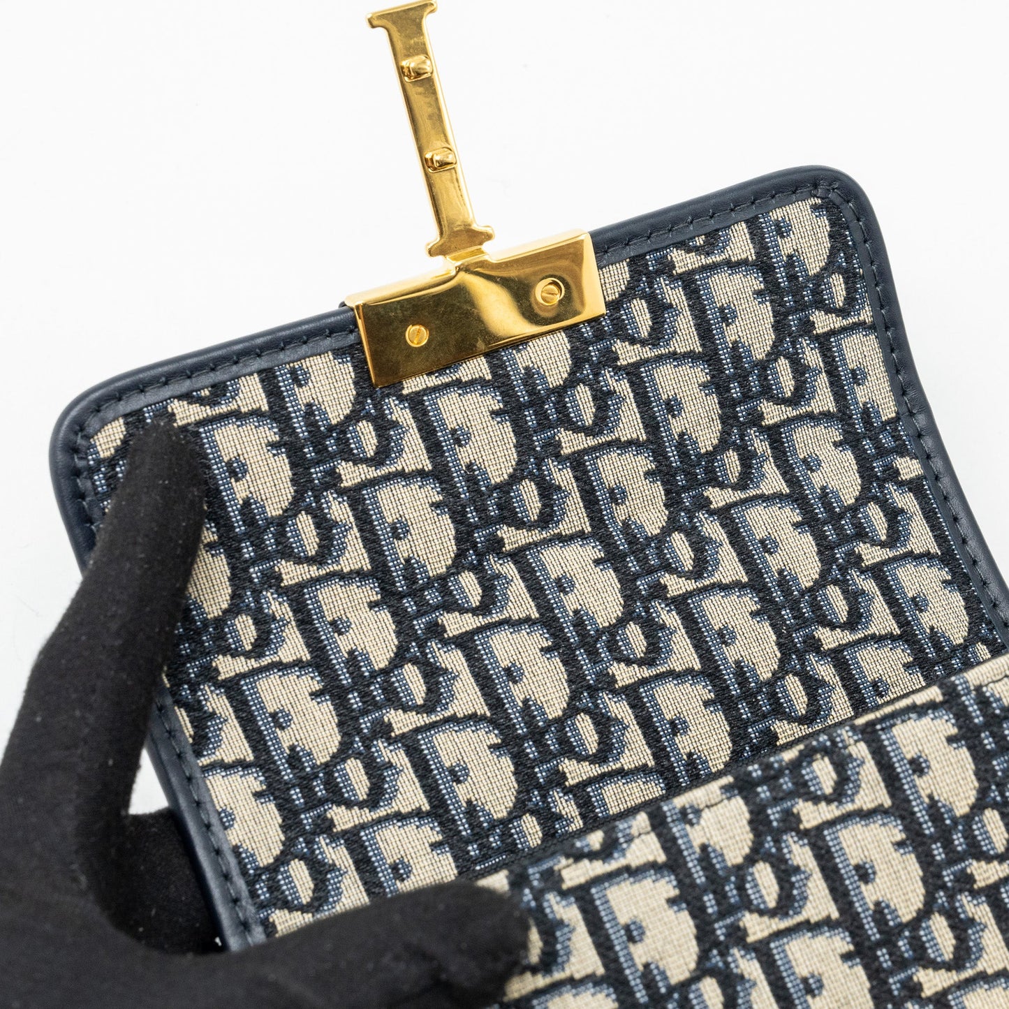 Dior 30 Montaigne box blue oblique jacquard GHW