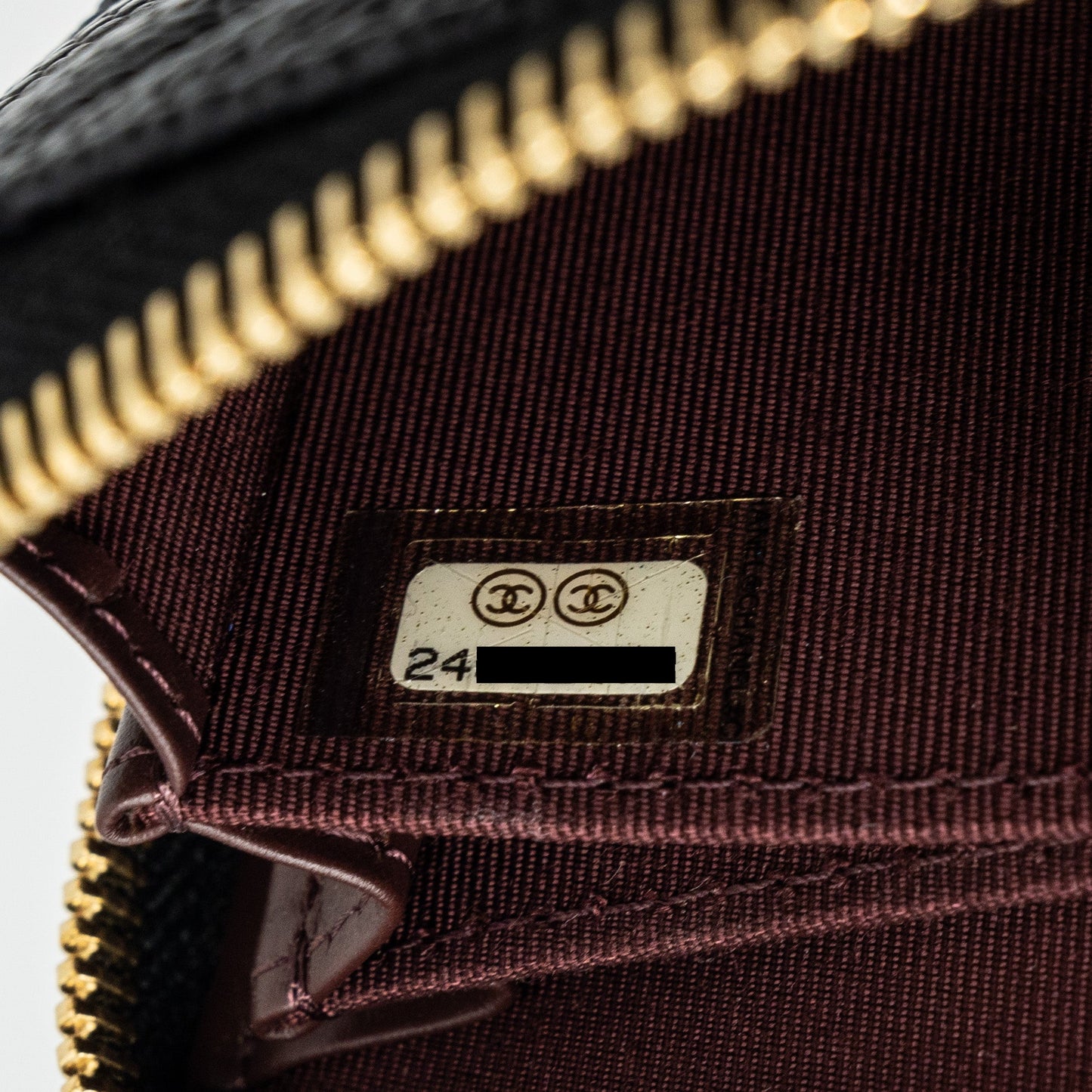Chanel Zip Card Holder Caviar Black GHW