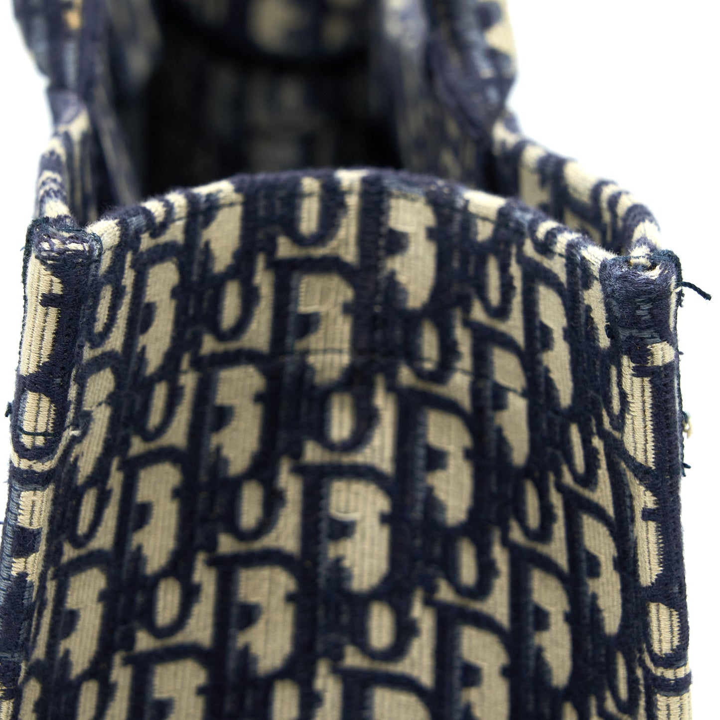 Dior Large Book Tote Blue Blue Oblique Jacquard