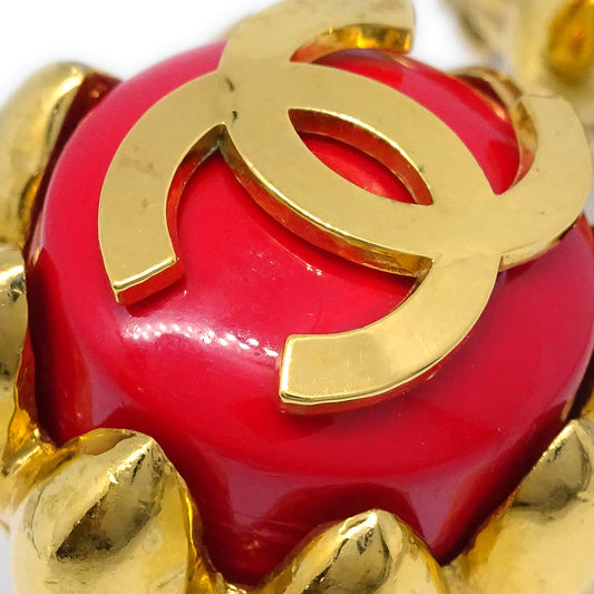 Luxury Chanel Button Earrings Gold Clip-On 29
