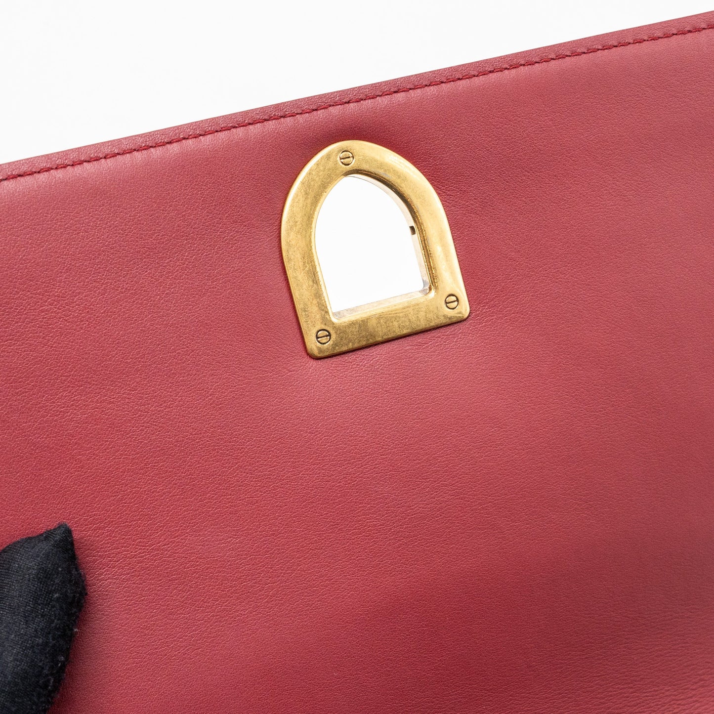 Dior medium diorama studded lambskin red GHW