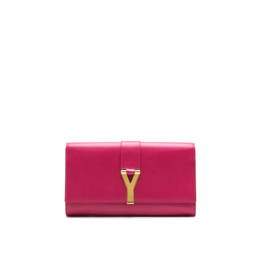 Saint Laurent YSL Clutch in Fuchsia