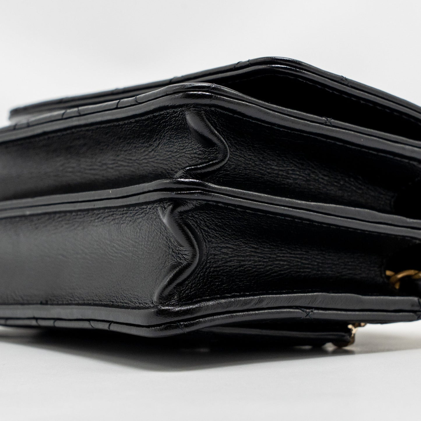 Chanel Top Handle Mini Wallet On Chain Calfskin Black GHW(microchip)