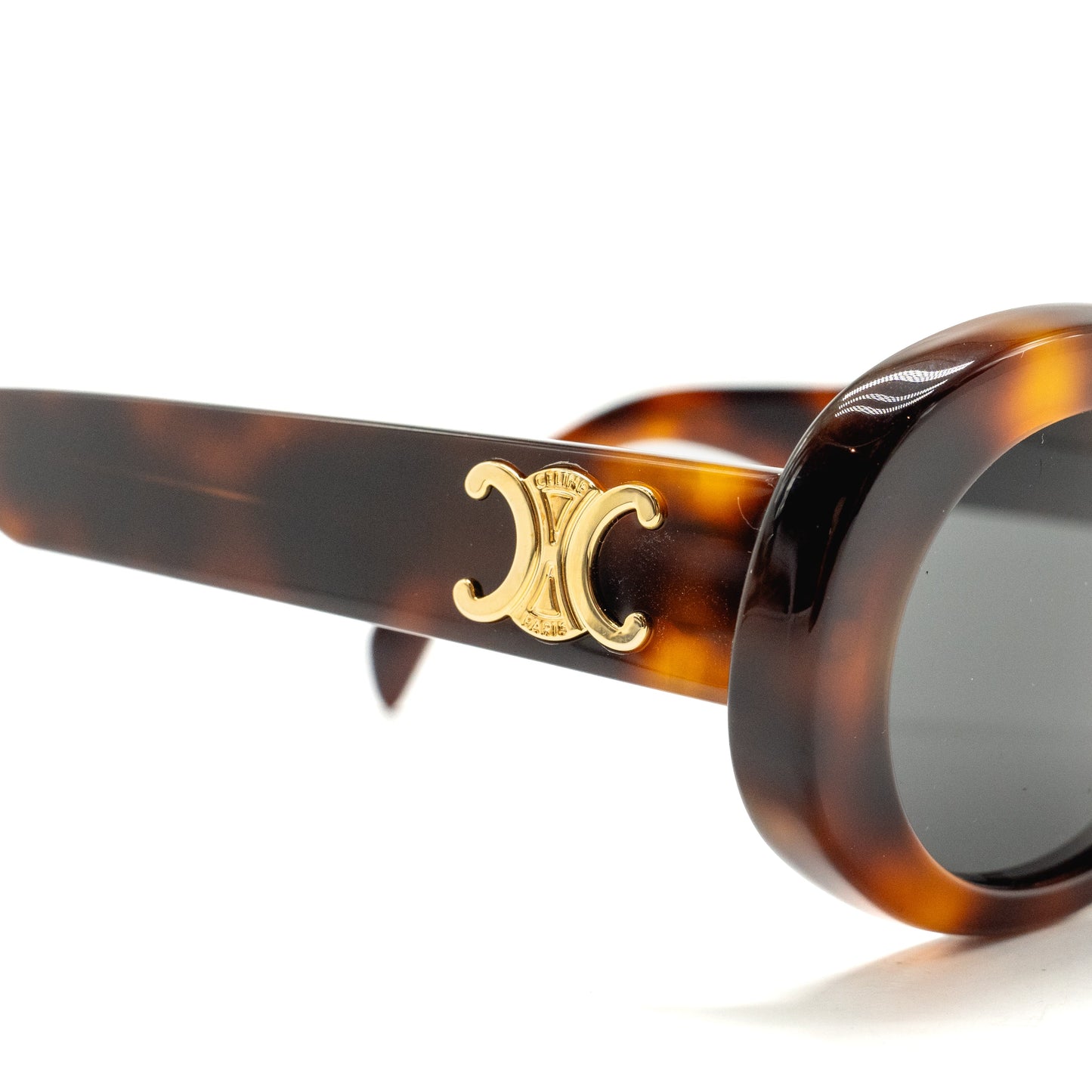Celine Triomphe 01 sunglasses blonde Havana GHW
