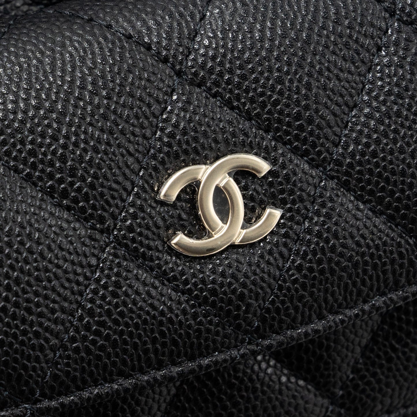 Chanel 24C mini backpack / crossbody bag caviar black LGHW (microchip)