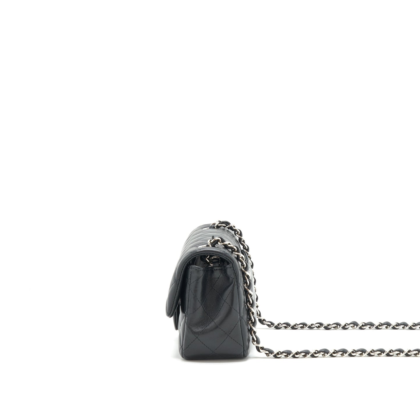 Chanel mini Rectangular Flap bag Lambskin black SHW
