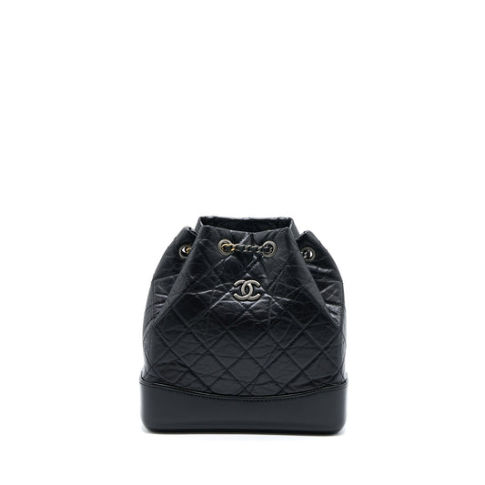 Chanel Small Gabrielle Backpack Calfskin Black Multicolour Hardware (Microchip)