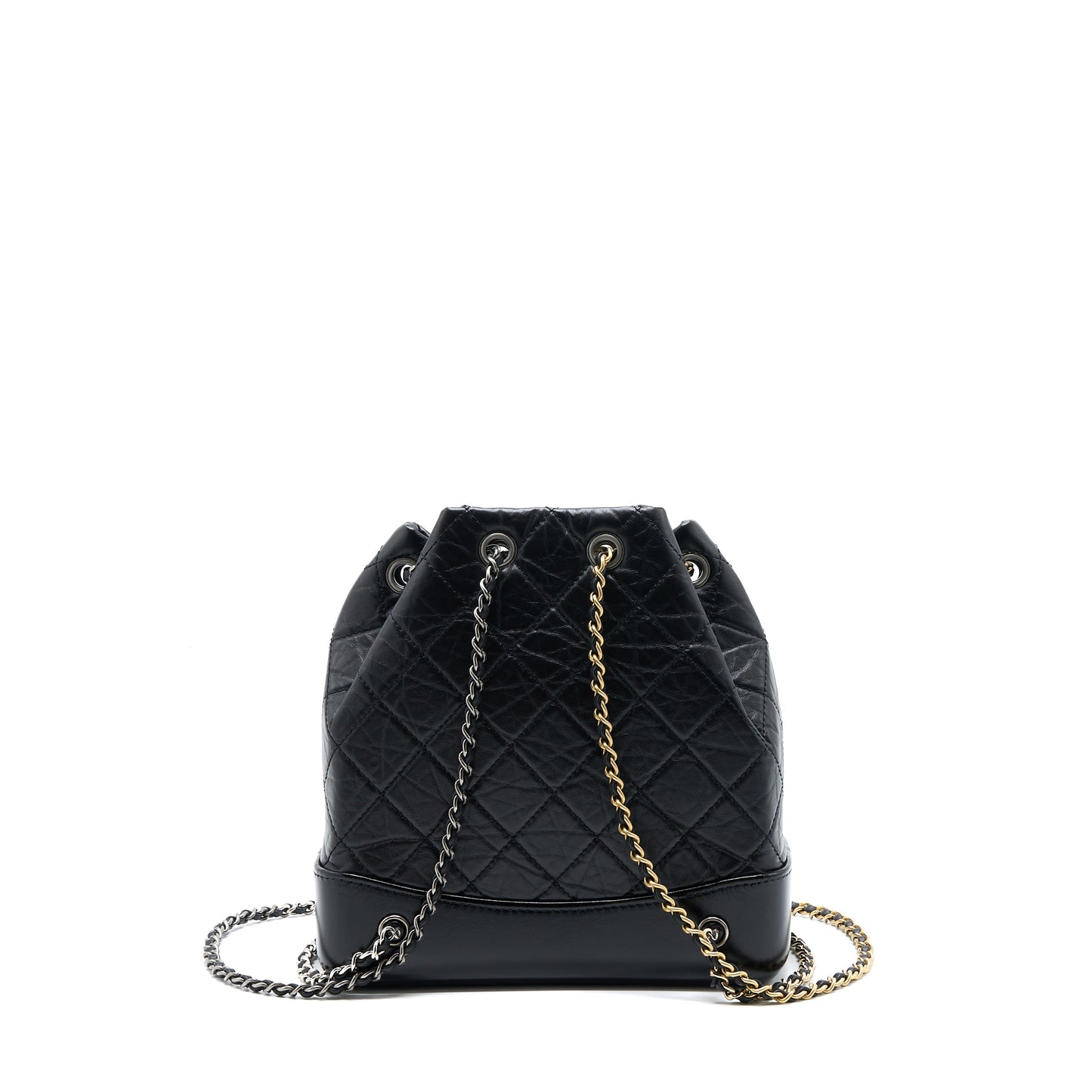 Chanel Small Gabrielle Backpack Calfskin Black Multicolour Hardware (Microchip)