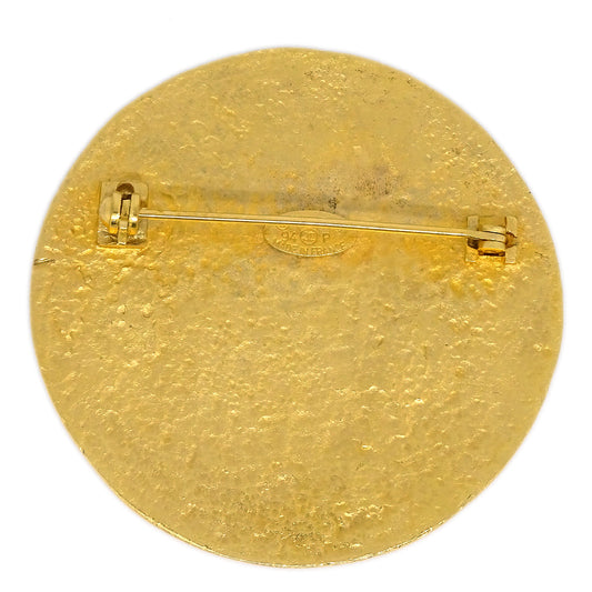 Luxury Chanel Medallion Brooch Pin Gold 94P