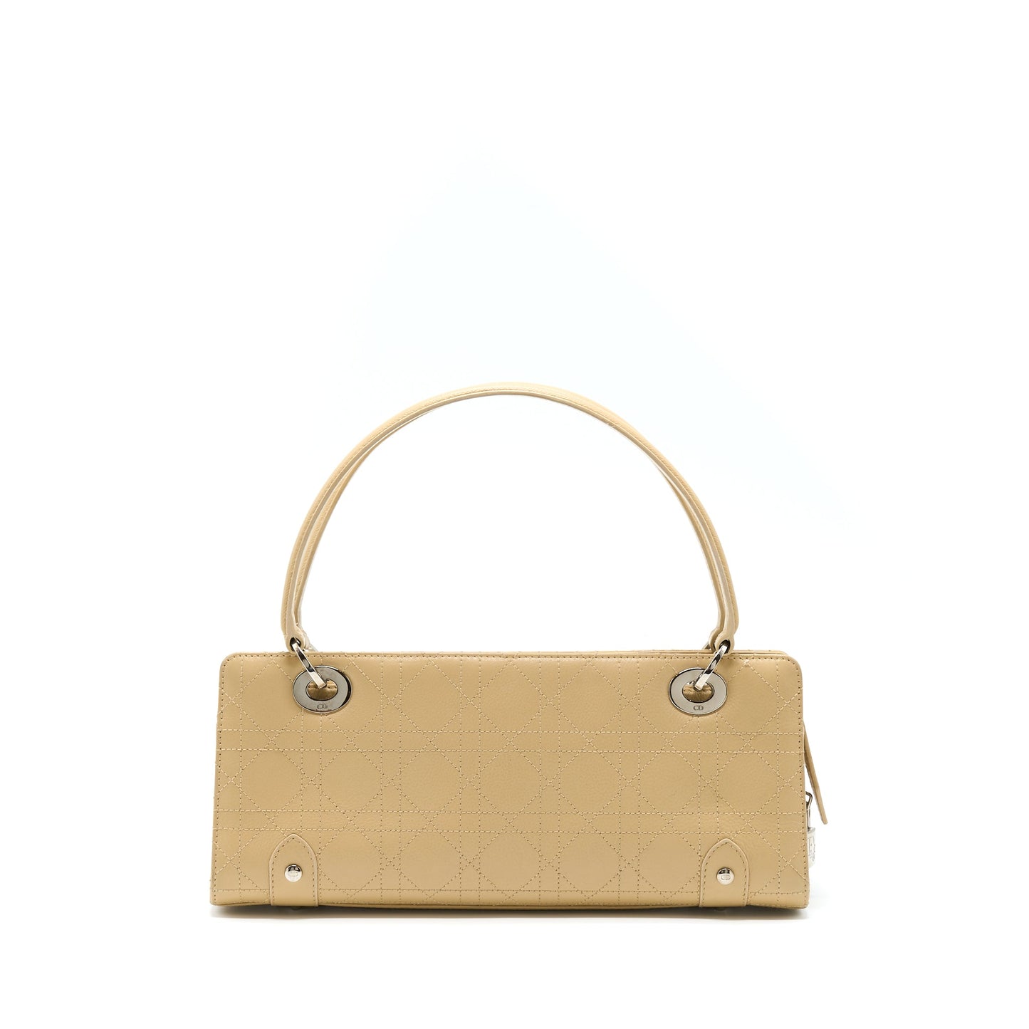 Dior Vintage Lady Dior Long Cuir Calfskin Beige SHW