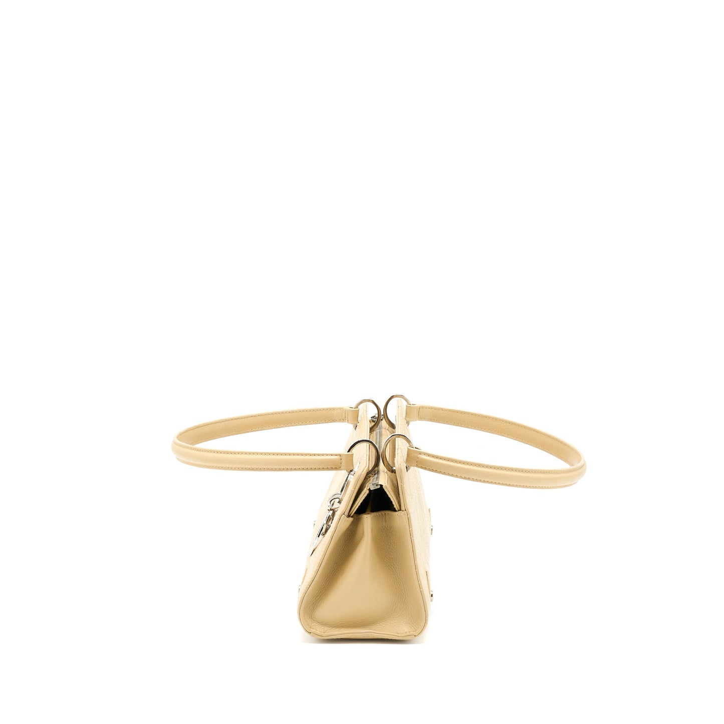 Dior Vintage Lady Dior Long Cuir Calfskin Beige SHW