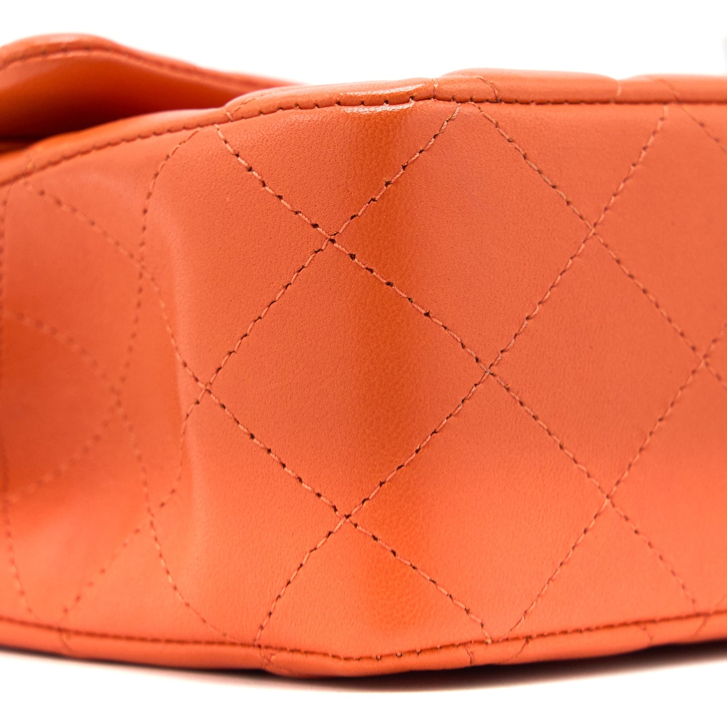 Chanel Medium Classic Double Flap Bag Lambskin Orange SHW