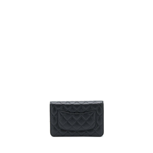 Chanel Classic Wallet On Chain Caviar Black GHW (Microchip)