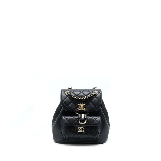 Chanel Duma Mini Backpack Black LGHW (Microchip)