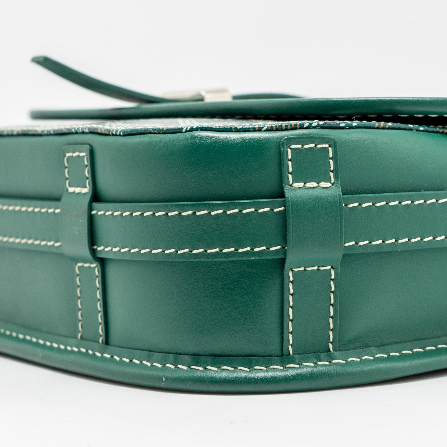 Goyard Belvedere PM Messenger Bag Goyardline Canvas Green SHW