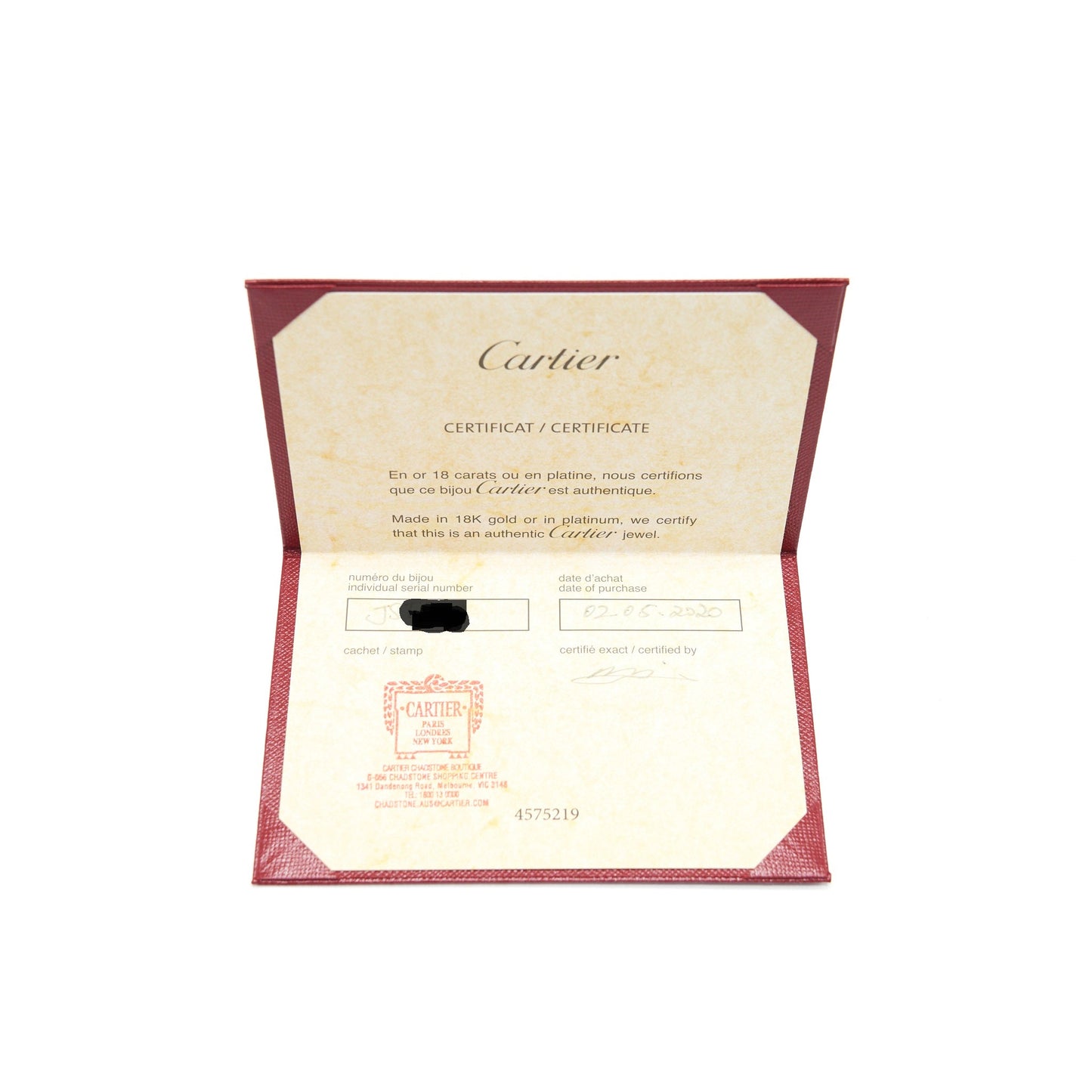 Cartier Trinity Bracelet, 3 Golds on Cord