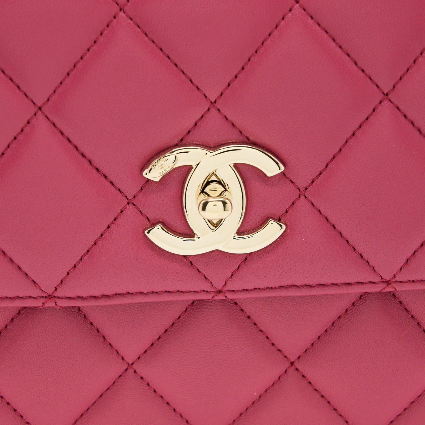 Chanel Top handle Trendy CC Flap Bag Lambskin Pink LGHW