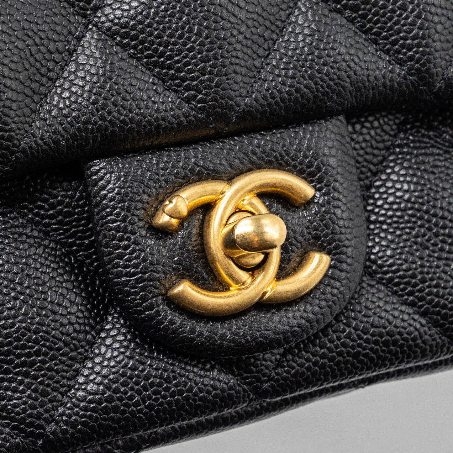 Chanel 23p Mini Coco Love Flap Bag Caviar Black GHW(Microchip)