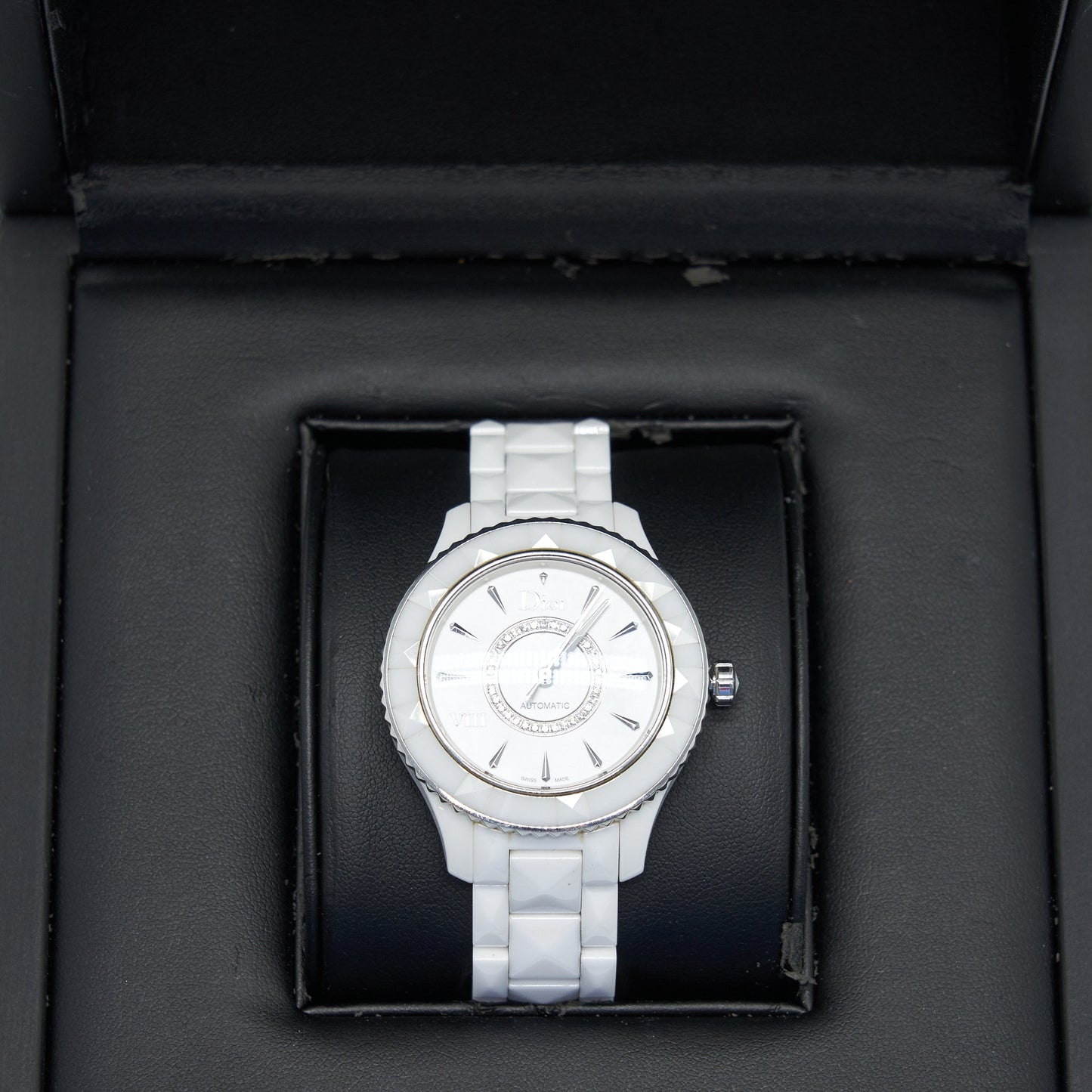Christian Dior VIII White Dial Automatic Diamonds Circle Watch CD1245E3C003